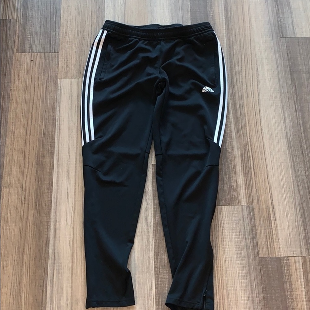 Black Adidas sweatpants